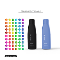 Bouteille en HDPE recyclable de 300/500 ml avec bouchon à disque, bouteille à presser pour shampooing, lotion corporelle, gel douche, savon liquide noir mat, emballage