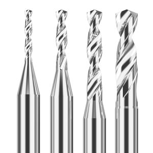 Huhao mata bor karbida padat 4MM, batang bor baja Tungsten pegangan tetap, alat simpul bor tepat logam D4 aluminium D5 D6 D8 - Product Image 1