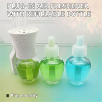 Diffuseur de parfum à brancher sur prise murale avec huile de lavande 30 ml, flacon en verre écologique pour usage domestique