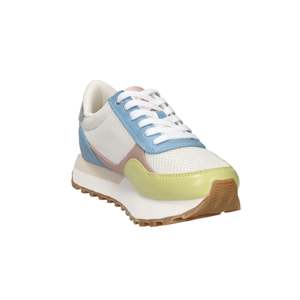 Baskets pour femmes Liu-Jo, blanc bleu clair, taille 37, talon de 3,5 cm, chaussures en toile tendance - Product Image 4