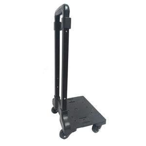 Poignée de chariot à traction Portable, chariot télescopique avec 4 roues à Double manche et Base en plastique pour sac d'enfants et sac de Shopping - Product Image 2