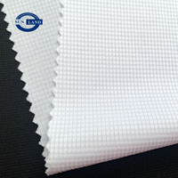T-shirt de sport tricoté à la machine circulaire demi-brillant 100% polyester mini tissu gaufré