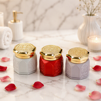 Vente directe d'usine de pots en verre multicolores en forme de diamant, 130 ml, pots luxueux avec couvercles, adaptés aux cosmétiques