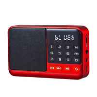 Nouveau haut-parleur portable en plastique multifonctionnel avec radio FM numérique BT, lecteur MP3, carte USB TF et fonction d'enregistrement