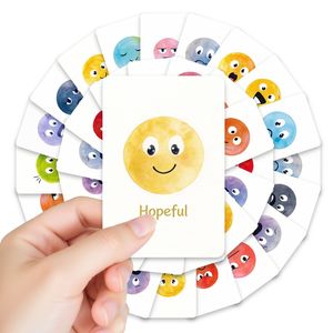 Cartes d'apprentissage socio-émotionnelles pour enfants, design aquarelle, très vendues, reconnaissance des sentiments des tout-petits, cartes flash d'émotions - Product Image 3