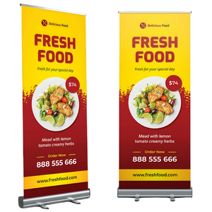 Hot bán tiêu chuẩn 80x200 cuộn lên banner quảng cáo hiển thị có thể thu vào Pop <span class=keywords><strong>Up</strong></span> Banner kéo lên biểu ngữ đứng - Product Image 1