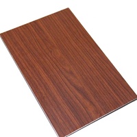 Precio de fábrica de madera de color 3mm espesor de panel de pared acm acp panel compuesto de aluminio