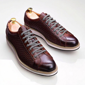 Zapatos de Cuero Vacuno de Primera Capa, Estilo Moderno, Zapatos Casuales para Hombre, Zapatos para Caminar, Clásicos Italianos - Product Image 3