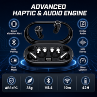 Ensemble d'écouteurs 3-en-1 innovant : écouteurs sans fil à clipser et intra-auriculaires avec rappel par vibration, marque privée, OEM, ODM, application personnalisée, usine