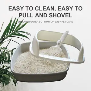 Wholesale Price Open Litter Box Cat Litter Box Accessories With Free Scoop