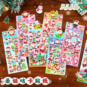 Pegatinas navideñas de dibujos animados, troqueladas, impermeables, de material PET, para niños, para decoración de diarios, regalo. - Product Image 4