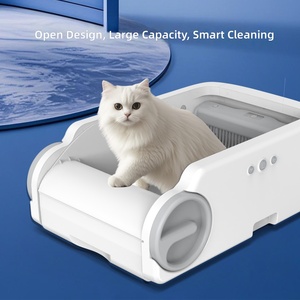 Caja de arena inteligente automática rectangular abierta gris para gatos, máquina recolectora de excrementos, inodoro semicerrado de gran capacidad 5kg - Product Image 5