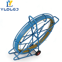 Serie de Carretes para Alambres de Conducto de 6mm y 150m, Cable de Fibra de Vidrio Multitamaño, Tiracables para Conductos con Código de Color, Portátil, de Alta Resistencia para Infraestructura