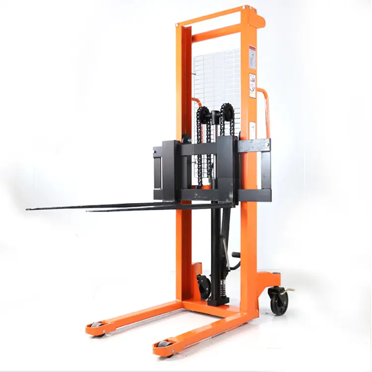 wholesale high quality 1ton hydraulic manual hand pallet stacker for oil depot