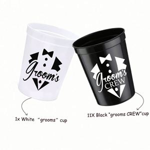 Reusable <b>Plastic</b> Cups for Groom Party, Wedding Favors, Bachelor Party, Personalized Cups, Eco-Friendly <b>Drinkware</b> - Product Image 3