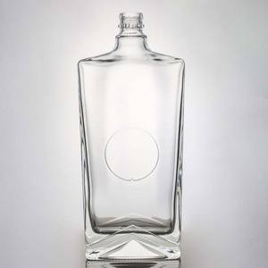 Botella de Licor de Vidrio Transparente Super Flint con Logotipo Personalizado, 500ml 750ml, Envase Cuadrado Vacío para Whisky, Vodka, Ginebra, <span class=keywords><strong>Guala</strong></span> - Product Image 2