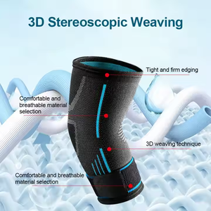 Sangle de compression élastique pour hommes, en néoprène et nylon, respirante et douce, pour le soutien du bras, la protection des coudes pour le basketball et le fitness - Product Image 4