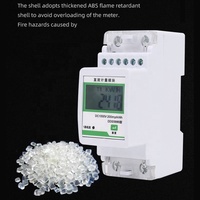 Medidor de Energía Monofásico Digital Eléctrico Prepago con Pantalla LCD para Montaje en Riel, DC1000V, Certificado CE, para Sistemas Fotovoltaicos RUIPEIN