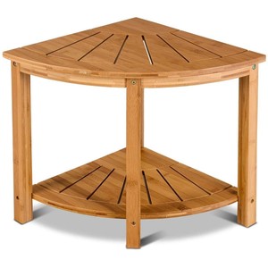 เก้าอี้อาบน้ำไม้ไผ่ Chikata รุ่น 33D X 33W X 43.2H แบบพับได้ พร้อมชั้นวางของ - Product Image 1