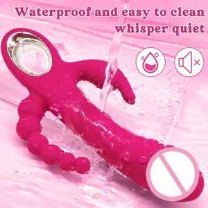 Vibratore Rabbit 3 in 1 per Donne, Stimolatore Clitorideo, Vibratore Punto <span class=keywords><strong>G</strong></span>, Masturbatore Femminile Indossabile, Giocattoli Sessuali per Adulti - Product Image 3