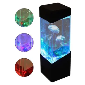 Led Jellyfish Tank Veilleuse Couleur Changeante Lampe de Table Aquarium Électrique Mood Lava Lampe veilleuses Pour Enfants Cadeau