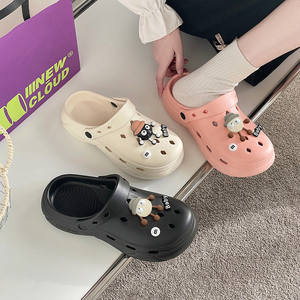 Chanclas de EVA con suela gruesa y orificios, estilo veraniego, a la moda, para parejas, con punta abierta, para hotel, con amortiguación. - Product Image 6