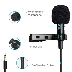 Chuyên Nghiệp 1.5M Xách Tay Clip-On Ve Áo Lavalier <span class=keywords><strong>Microphone</strong></span> Mini Có Dây <span class=keywords><strong>Microphone</strong></span> Cho PC Máy Tính Xách Tay Máy Tính Xách Tay Máy Ảnh - Product Image 2