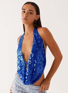 King Mcgreen Star Sexy <strong>Sequins</strong> Women <strong>Top</strong> Tank Halter Deep V-Neck <strong>Backless</strong> Glitter Vest Beach Nightclub Party Y2K Tank Crop <strong>Tops</strong> - Product Image 6