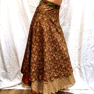 High Quality New Fashion Eco-Friendly Anti-static Pleated Design Saree <b>Silk</b> Fabric Breathable Natural Floor-Length <b>Skirts</b> Women - Product Image 1