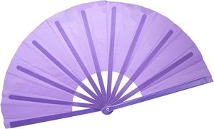 Éventails pliants en plastique de 33 cm avec poignée, blancs et noirs, en polyester, pour artisanat, Noël, à peindre - Product Image 2