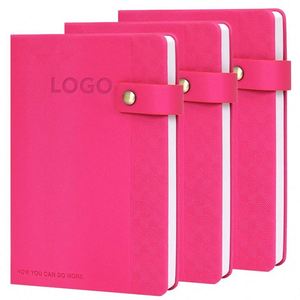 PU Leather Hard Cover Notebook Featuring Custom Embossed Logo a Portable Daily <b>Journal</b> Ideal for School Girls - Product Image 2