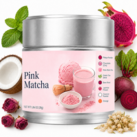OEM Natuurlijke Roze Fruitmix Poeder Rode Biet Dragon Fruit Hibiscus Gemengde Roze Matcha voor Gebruik in Voedsel en Drank Ingrediënten