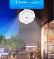 Plafonnier Solaire LED Ultra Lumineux pour Rénovation de Cage d'Escalier, Fonction 10-en-1 avec Détection Humaine, Indice de Protection IP65 pour Jardin