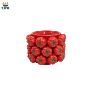 Moderno vaso <span class=keywords><strong>di</strong></span> pomodoro <span class=keywords><strong>in</strong></span> <span class=keywords><strong>ceramica</strong></span> nordica glassa rossa 3D Design <span class=keywords><strong>di</strong></span> frutta <span class=keywords><strong>centrotavola</strong></span> da tavolo per la cucina <span class=keywords><strong>di</strong></span> casa da pranzo decorazione stile Art déco - Product Image 1