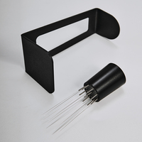 Distributeur d'aiguilles magnétique en acier inoxydable pour agitateur à café expresso, outil de café portable et écologique avec logo personnalisé