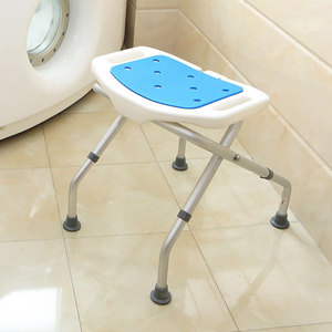 Tabouret de douche avec siège antidérapant, chaise de bain pliante bleue pour personnes âgées et handicapées, utilisation aux toilettes - Product Image 1