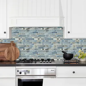 Mármol Look Stick on Tiles backsplash decoración de pared azulejo pelar y pegar productos de diseño para cocina y baño Backsplash