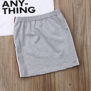 Conjunto de Ropa para Niñas, Camiseta y Falda, Estilo Veraniego, Nuevo y a la Moda, con Estampado, Dos Piezas - Product Image 4