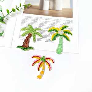 Palm Tree Handbags Pearl Beaded Luggage Tag Personalized Keychain Car Mirror <b>Charm</b> for Gifts - Product Image 6