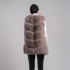 YY8006 高品質 本物の天然キツネの毛皮 レディース 冬用ベスト - Product Image 4