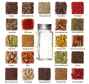 120ml di bottiglie di spezie quadrate da 100ml di vetro barattoli di spezie bottiglie da cucina e vasetti per condimenti pentola 4oz coperchi con bambù - Product Image 6