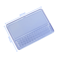 Tapis de Souris et Clavier Gaming Transparent en Silicone Anti-Rayures Résistant à l'Eau, Motif Anime Kawaii Cristal Bleu Simplicité