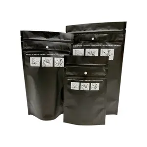 スタンドアップジップロックアルミホイル再封可能ロッククリアポーチジップタバコ透明種子土壌包装ビニール袋用