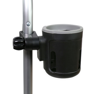 DURAPOWER <b>Walker</b> Cup Holder Black Double 12x9.5x17 Cm For <b>Elderly</b> Mobility Aid Outdoor Use - Product Image 2