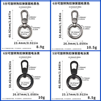 Mousqueton pivotant à ressort, anneau en O, porte-clés rotatif, fermoir mousqueton, clip à déclenchement, anneau à ressort ouvert, accessoires DIY pour sacs à main