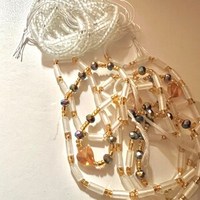 Nouvelle Chaîne de Taille et de Ventre Personnalisable Papillon Cœur en Cristal, Perles à Nouer, Grande Taille pour Femmes