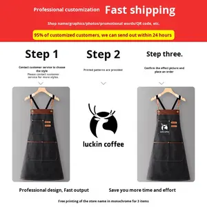 טביאר דה מטבח מארוחות שף בישול barista bbq <span class=keywords><strong>apron</strong></span> בר מספרה סינר מטבח עבור נשים מסעדה - Product Image 3