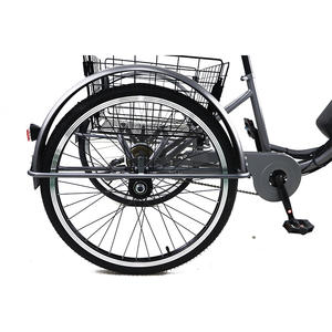 Bicyclette électrique 36V à batterie au lithium, frein à disque avec cadre en acier à haute teneur en carbone, moteur de moyeu avant, support arrière, 24 pouces - Product Image 6