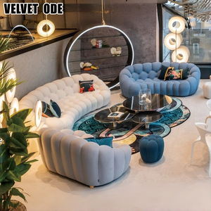 Divano Bubble in Stile Designer Italiano Moderno, Tessuto Bouclé Premium, Rivestimento Sfoderabile, per Appartamenti e <span class=keywords><strong>Arredamento</strong></span> Interno - Product Image 3