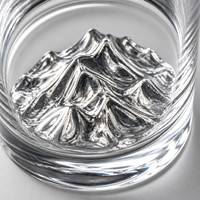 Verre à fond gaufré montagne sur mesure, avec option bord doré, pour thé, Baijiu, Tequila, usage domestique, bar et fêtes